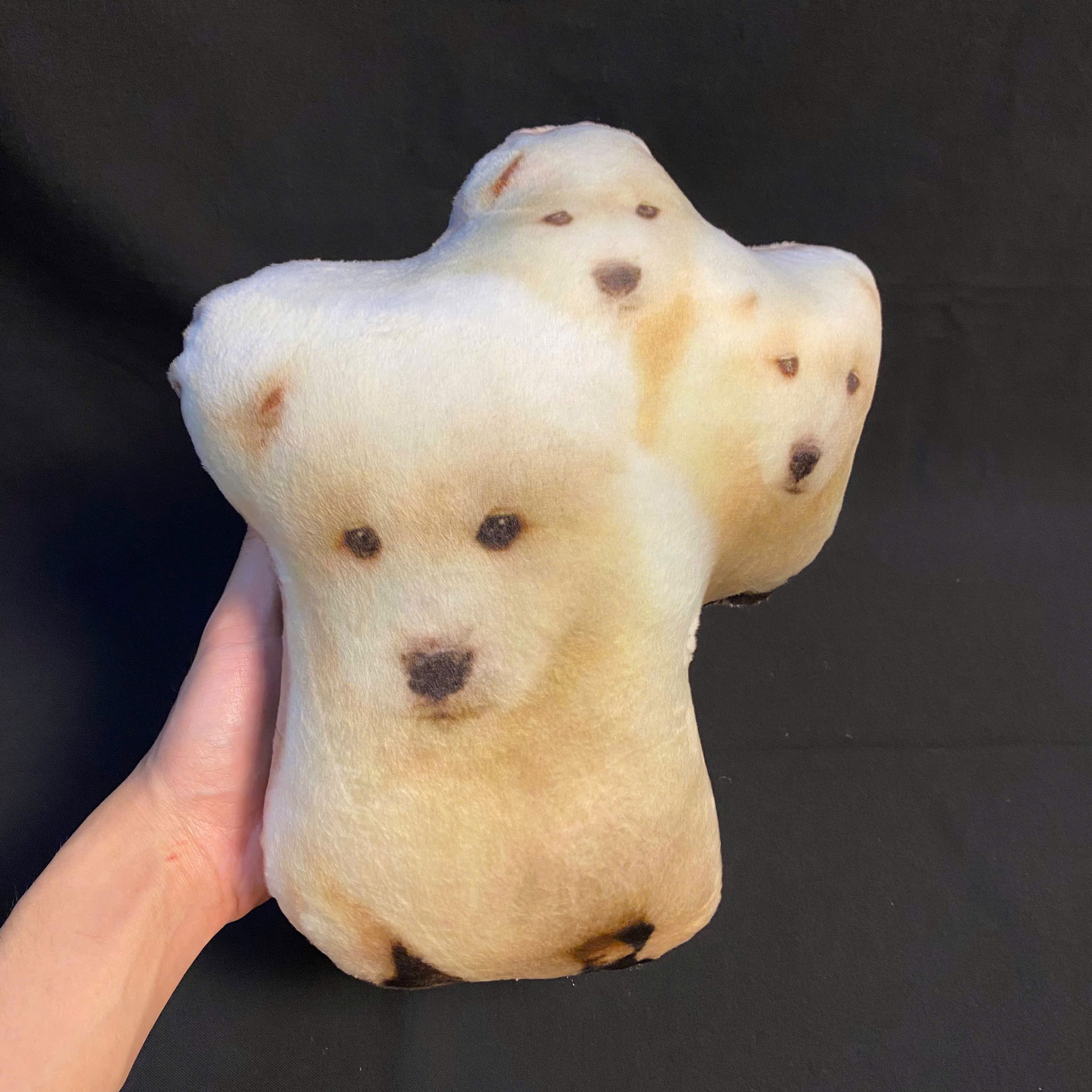 Gối in hình chó Bichon theo yêu cầu cỡ nhỏ