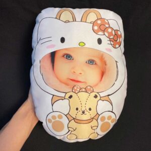 Gối chibi hello kitty ghép mặt