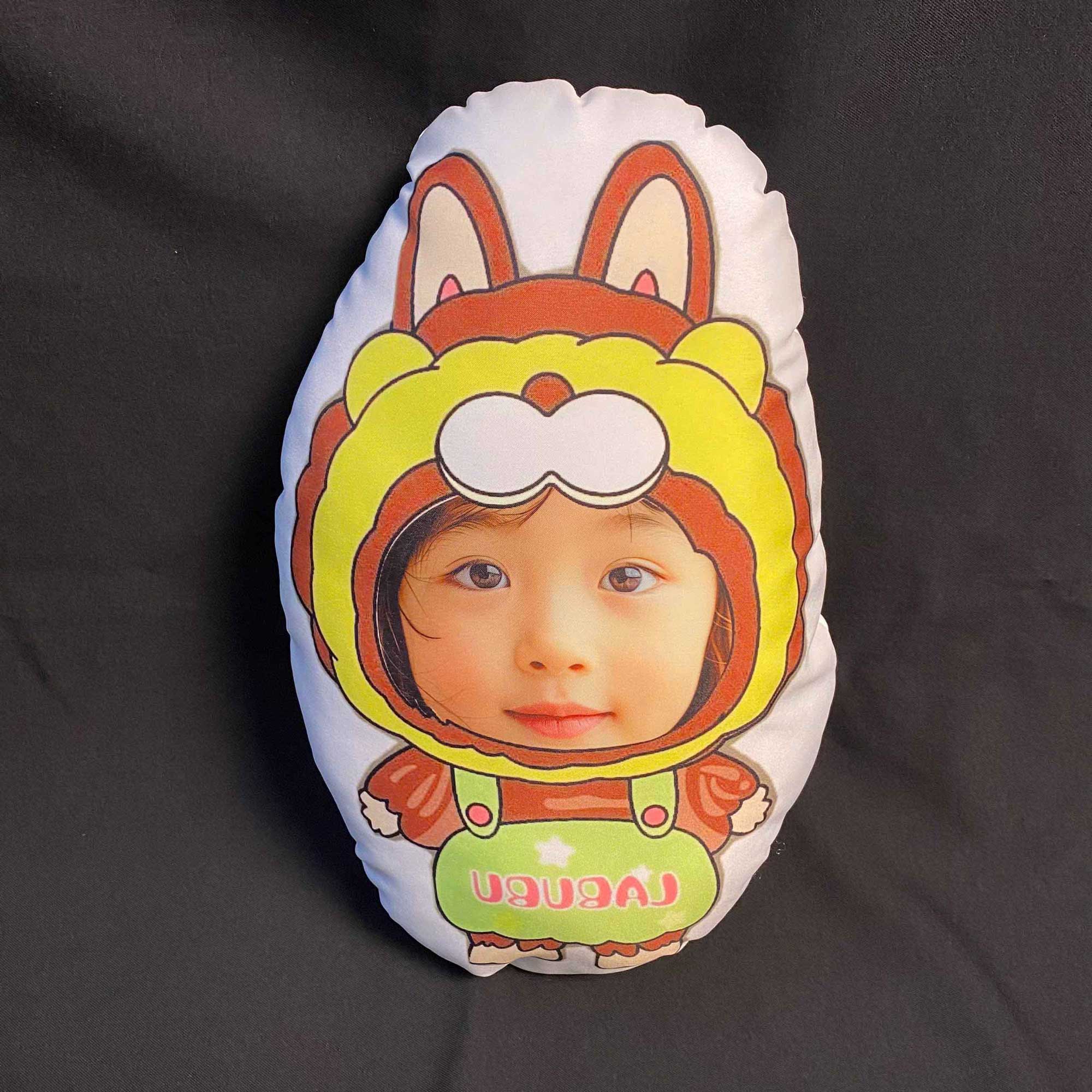 Gối chibi labubu ghép mặt